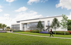 An artist's impression of the B960 building at Babraham Research Campus