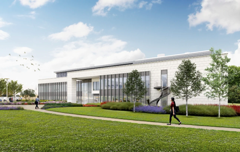An artist's impression of the B960 building at Babraham Research Campus