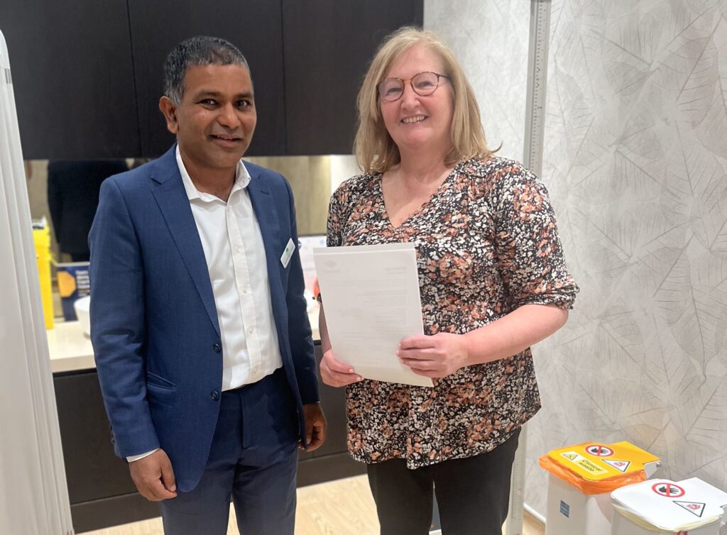 Doctorcall CEO Selvavinayagam Vireswer &amp; Nurse Jackie Price b