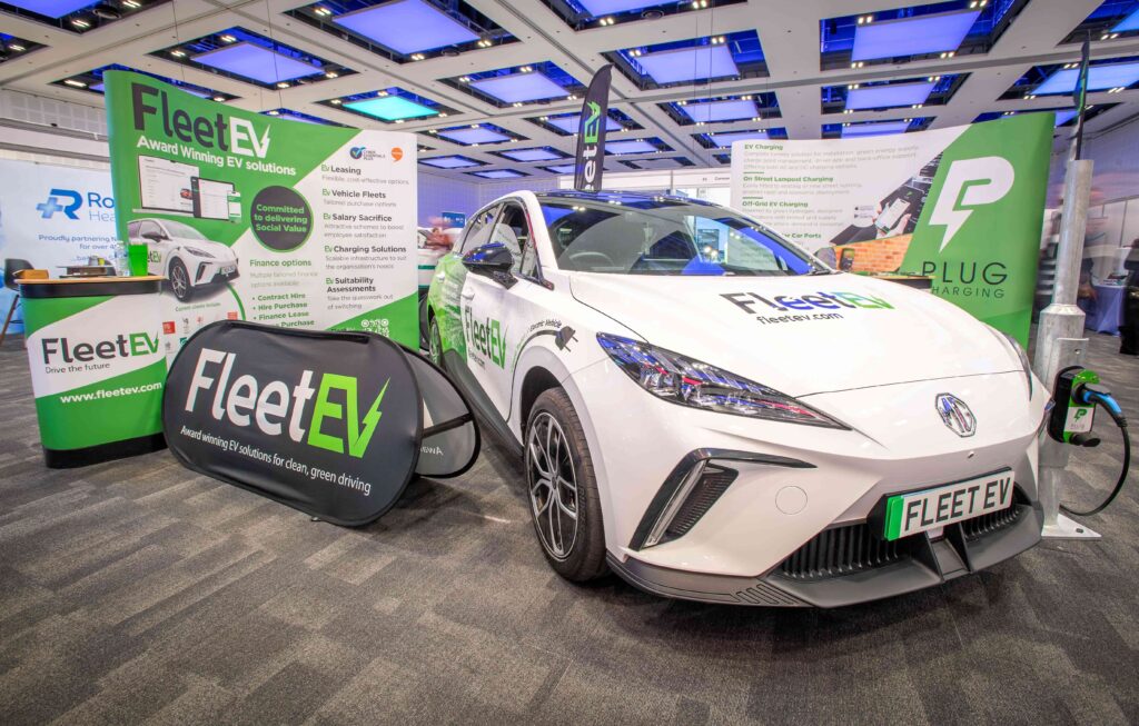 A FleetEV branded car.