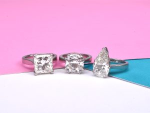 Three diamond rings